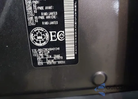 2016 Infiniti Qx80 Limited from USA, damaged, VIN JN8AZ2NC4G9401246